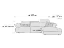Koinor Ecksofa Avivo II | Braun