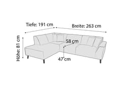 Ecksofa Daro | Braun