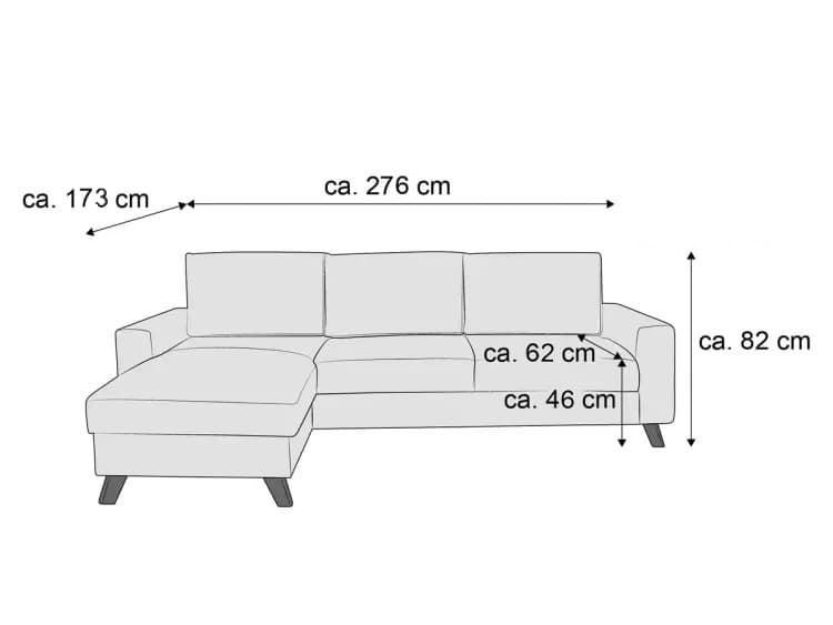 Ecksofa Happy | Weiß