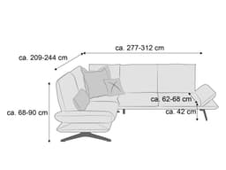 Ecksofa Elements | Weiß