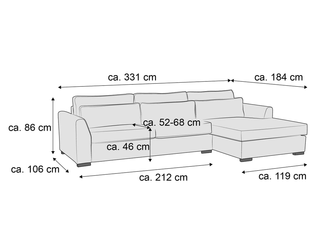 Ecksofa Miles II | Weiß