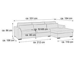 Ecksofa Miles II | Weiß