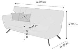 Einzelsofa Mika III | Weiß