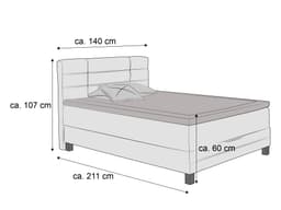 Boxspringbett Samil | Grau