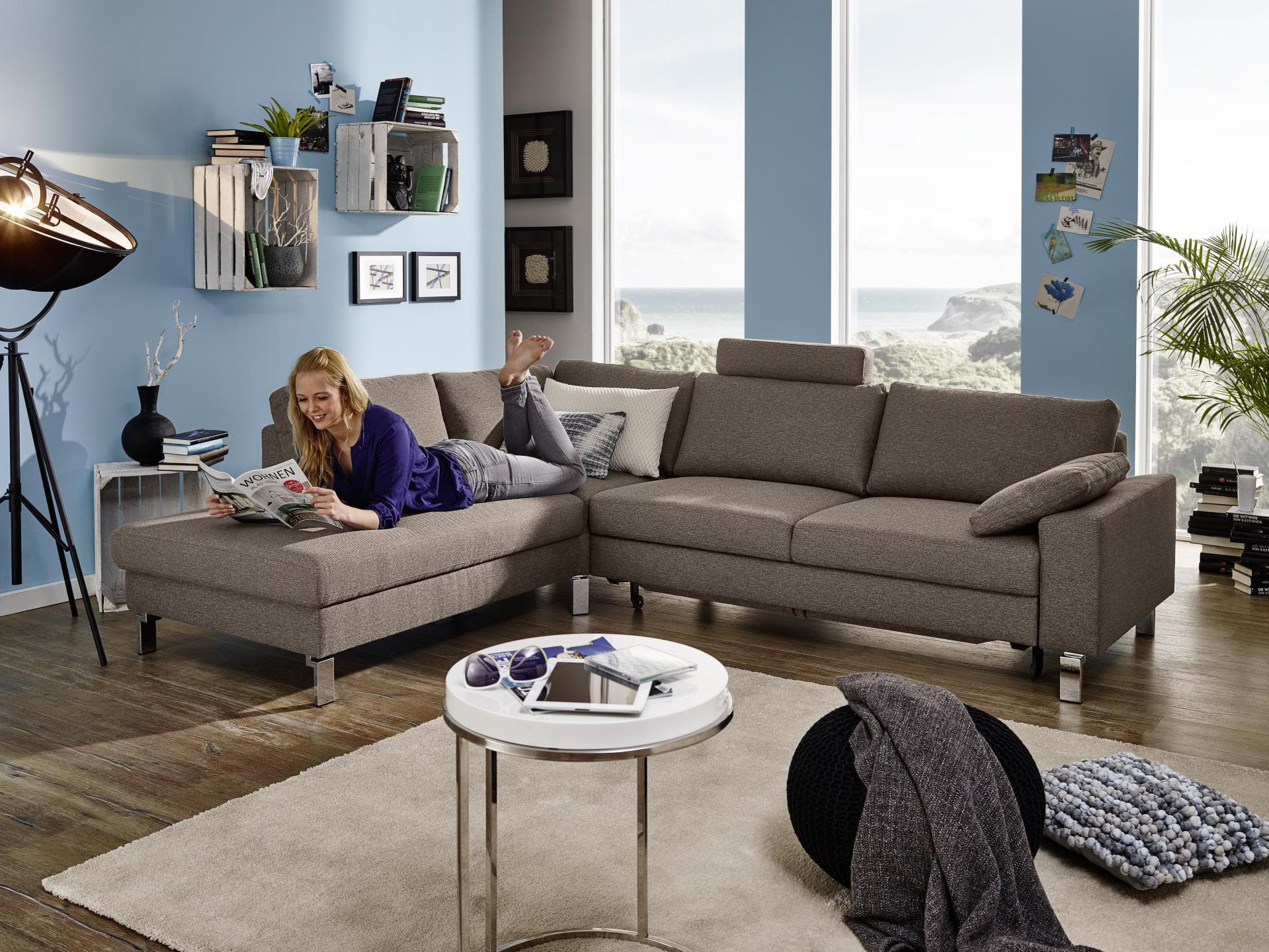 Ecksofa Cabianca | Braun