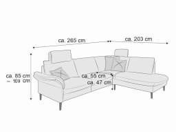 Ecksofa Carpin | Grau
