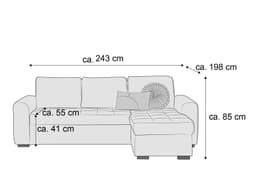 Ecksofa Harder IV | Grau
