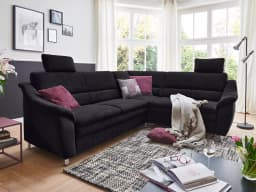 Ecksofa Sanzeno | Schwarz