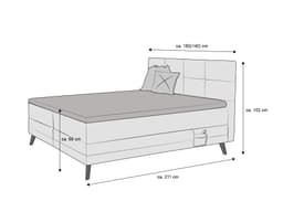 Boxspringbett Kalasca II | Grau