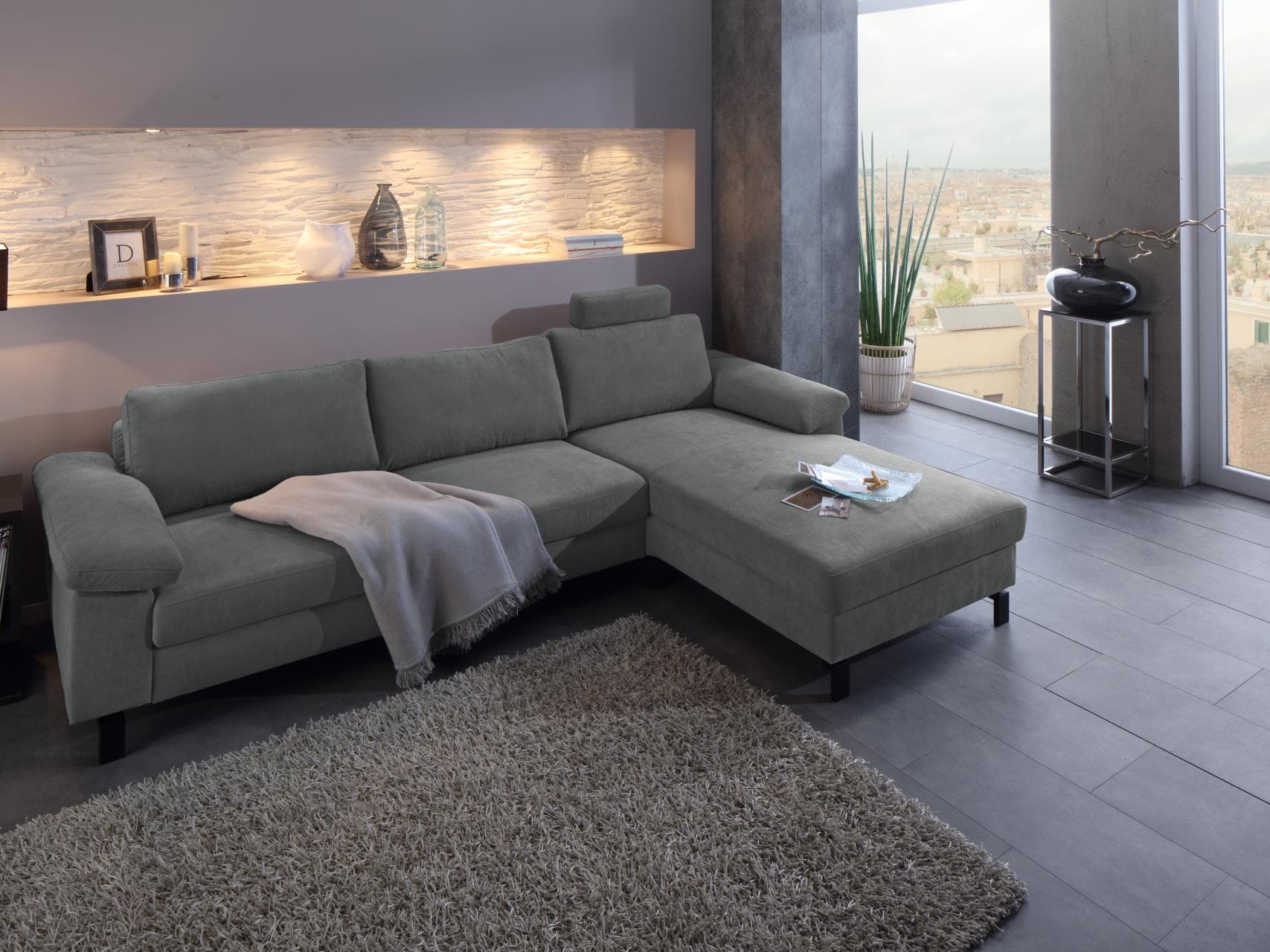 Ecksofa Cabianca V | Grau