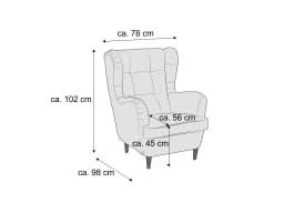 Sessel Brigitta V | Grau