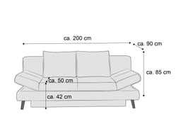 Schlafsofa River II | Grau