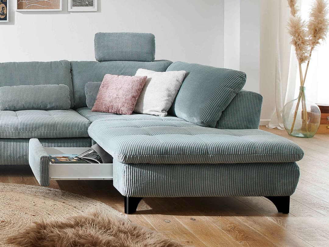 Ecksofa Majid | Blau