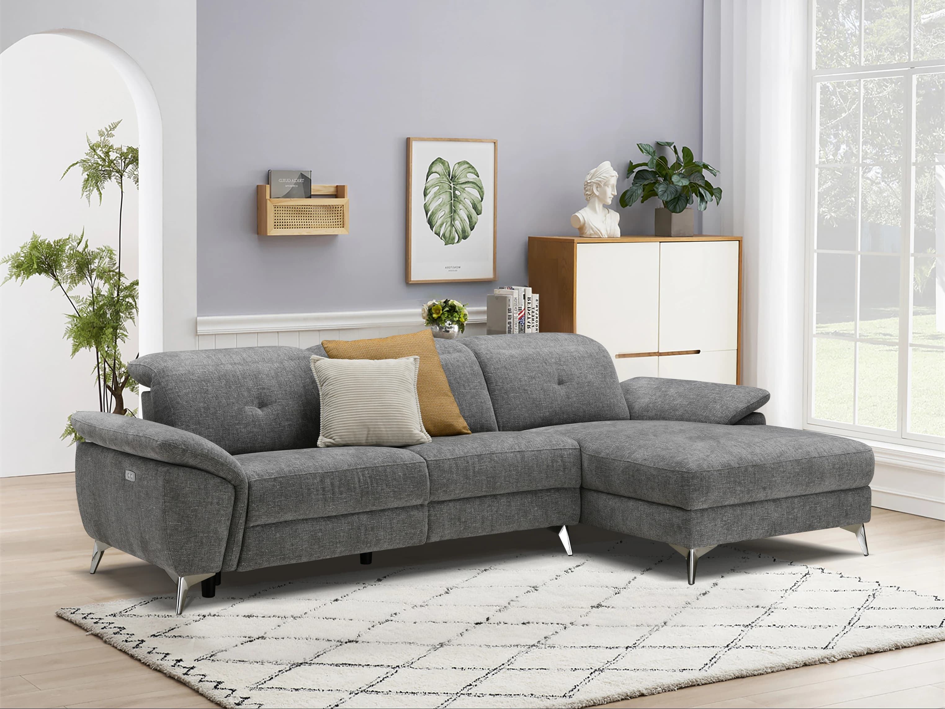 Ecksofa Geoff | Grau