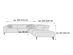 Ecksofa Karlo IV | Grau