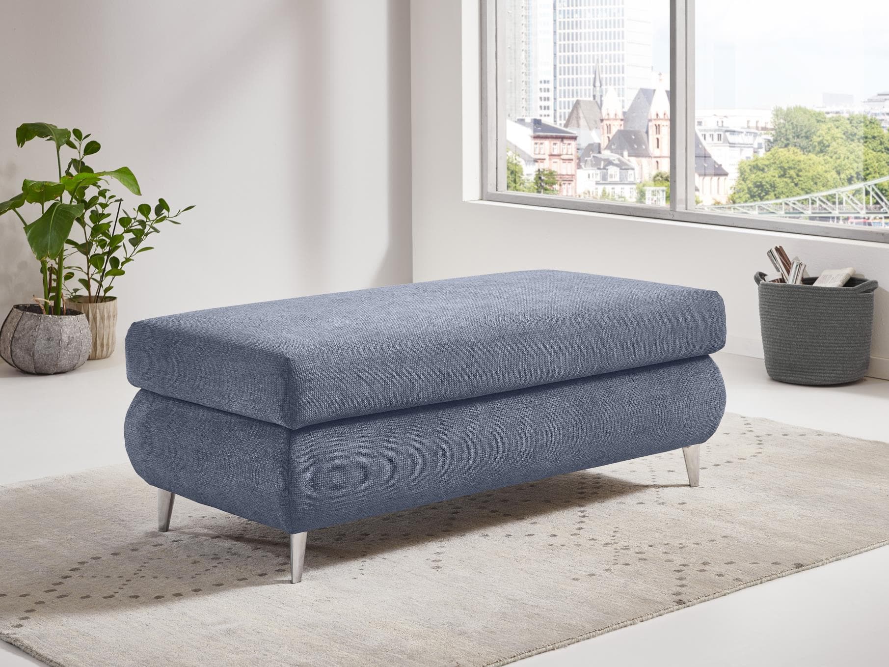 Polsterhocker Monno III | Blau