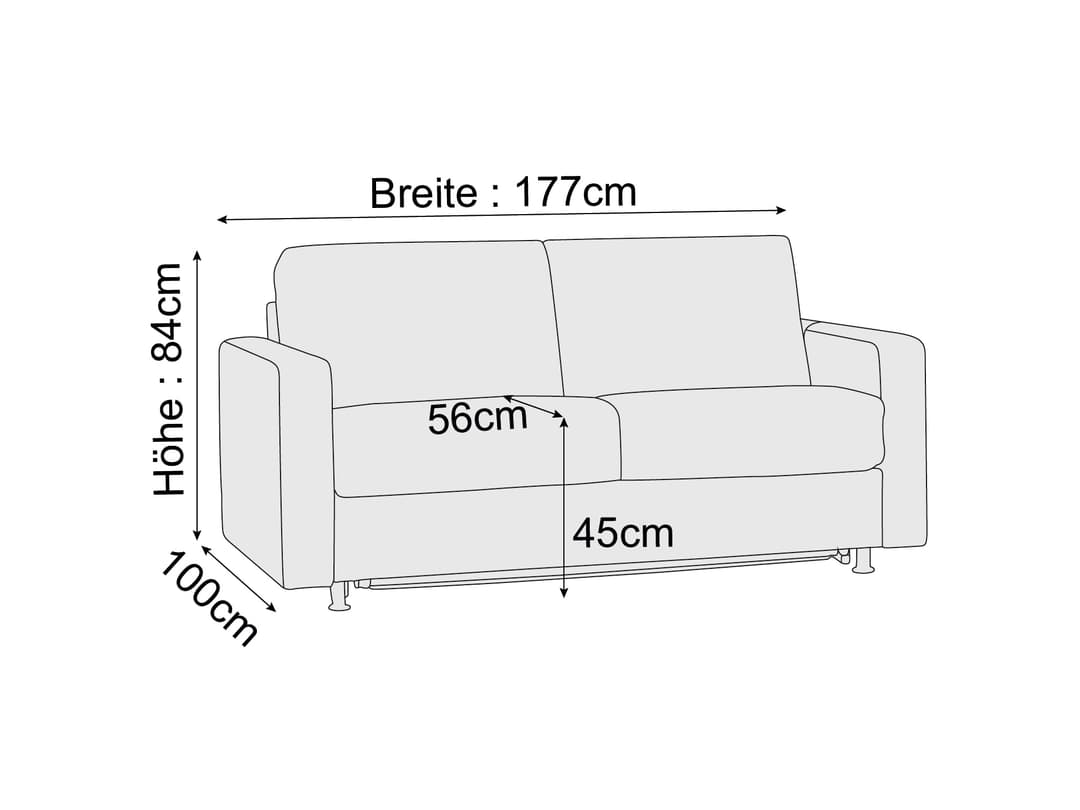 Schlafsofa Belfiore | Türkis