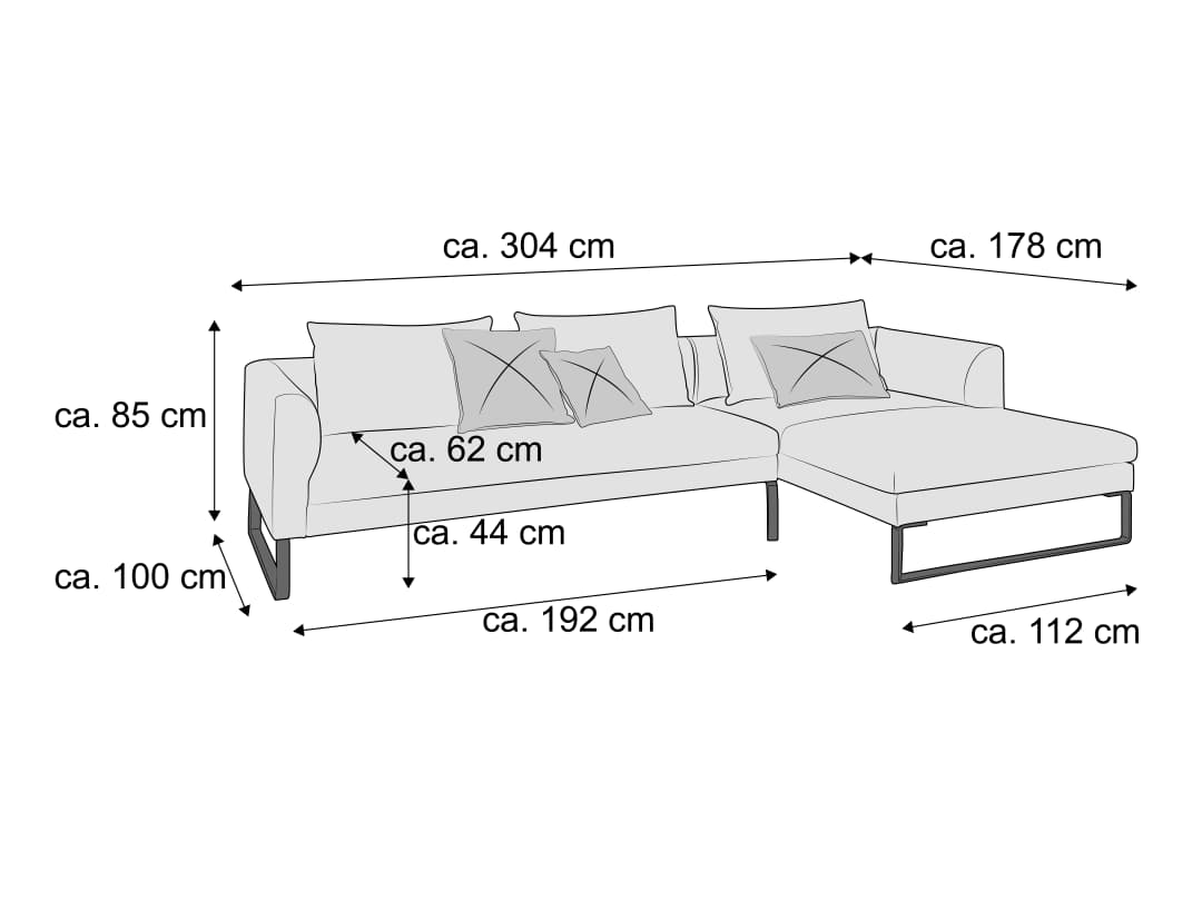 Ecksofa Cupello IV | Türkis