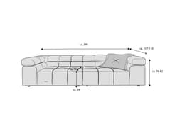 Bigsofa Canaletto II | Grau