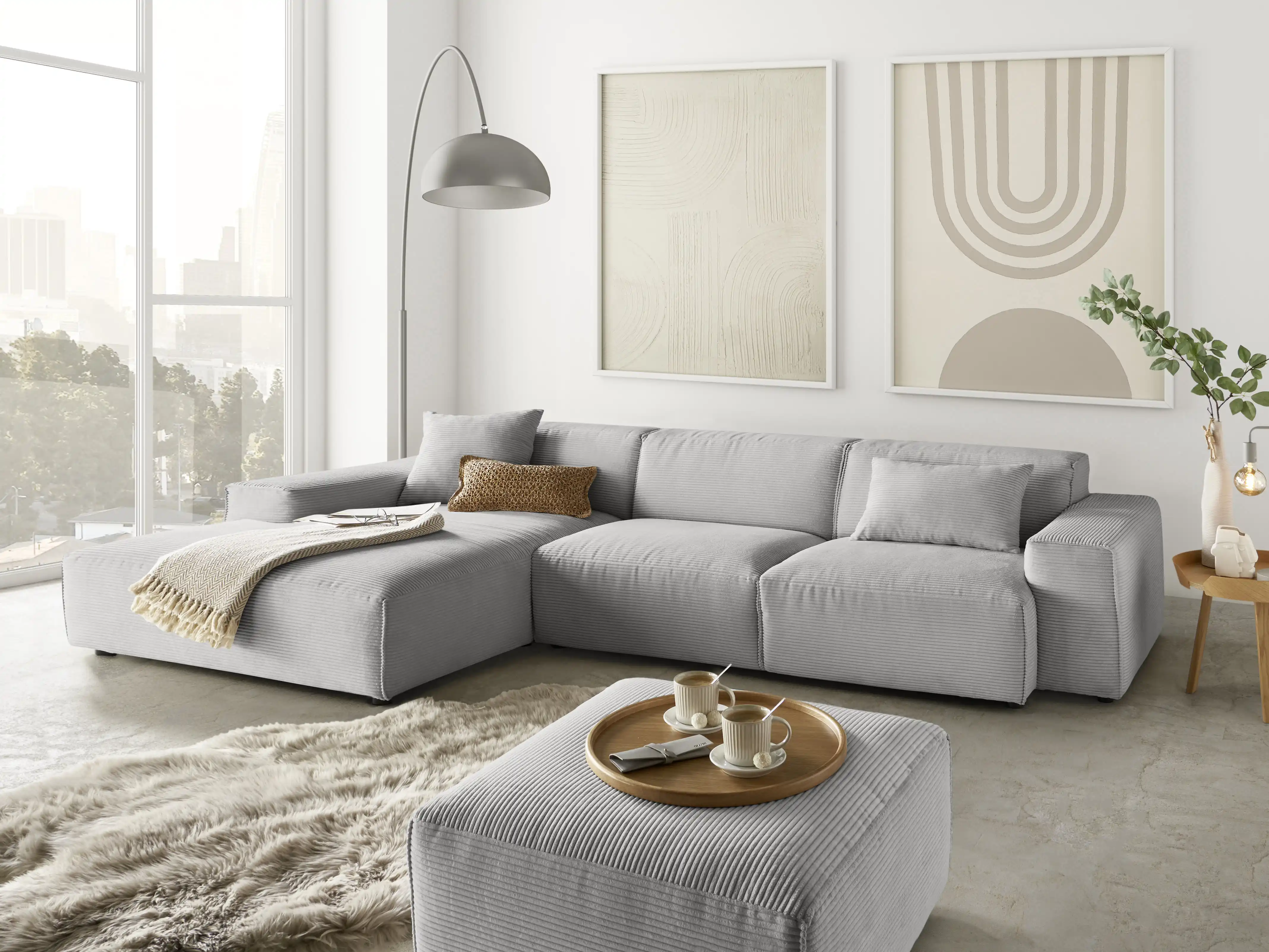 Ecksofa Clifton | Grau
