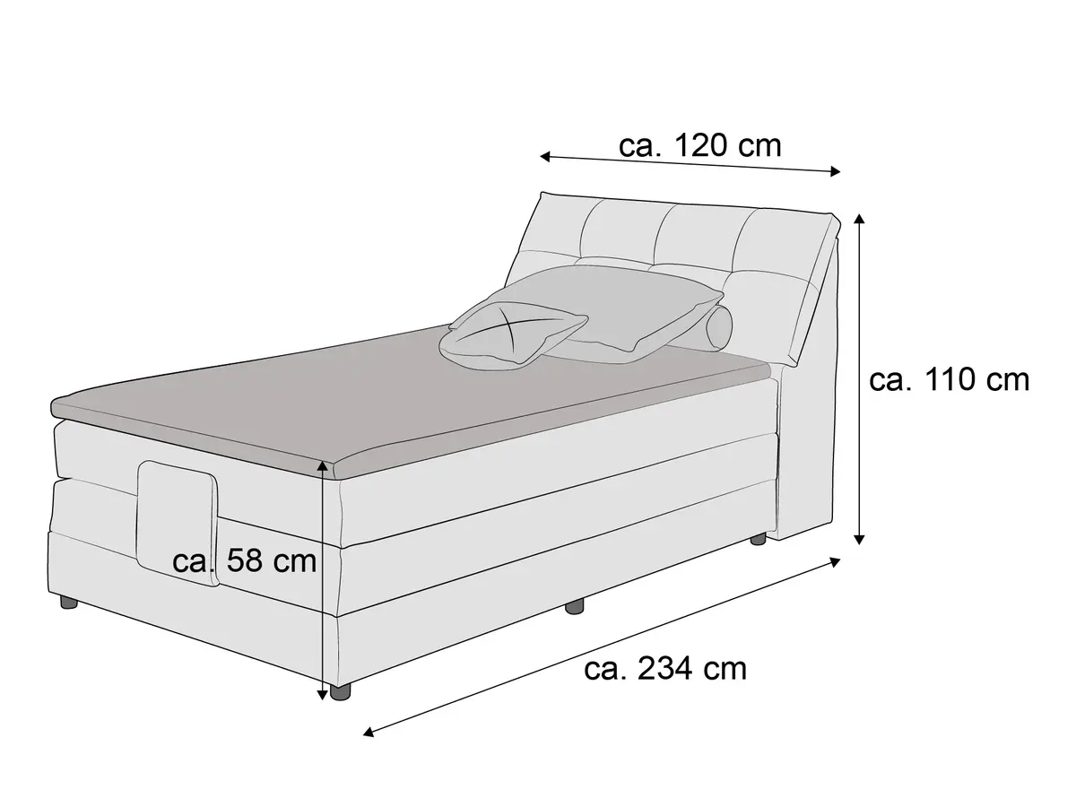 Boxspringbett Bresseo | Beige