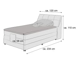 Boxspringbett Bresseo | Beige