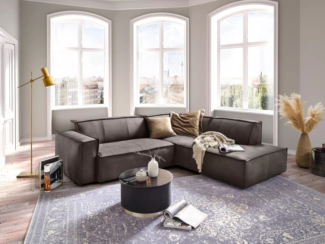 Ecksofa Croviana | Braun