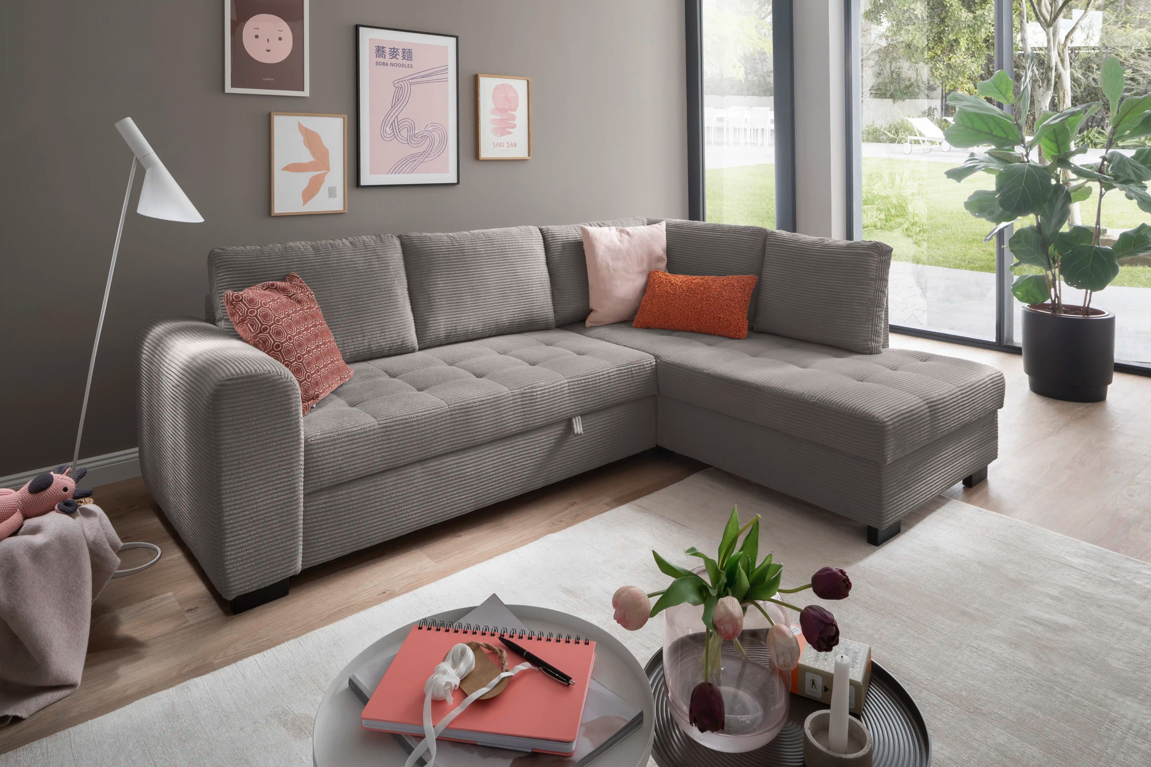 Ecksofa Hailey | Grau