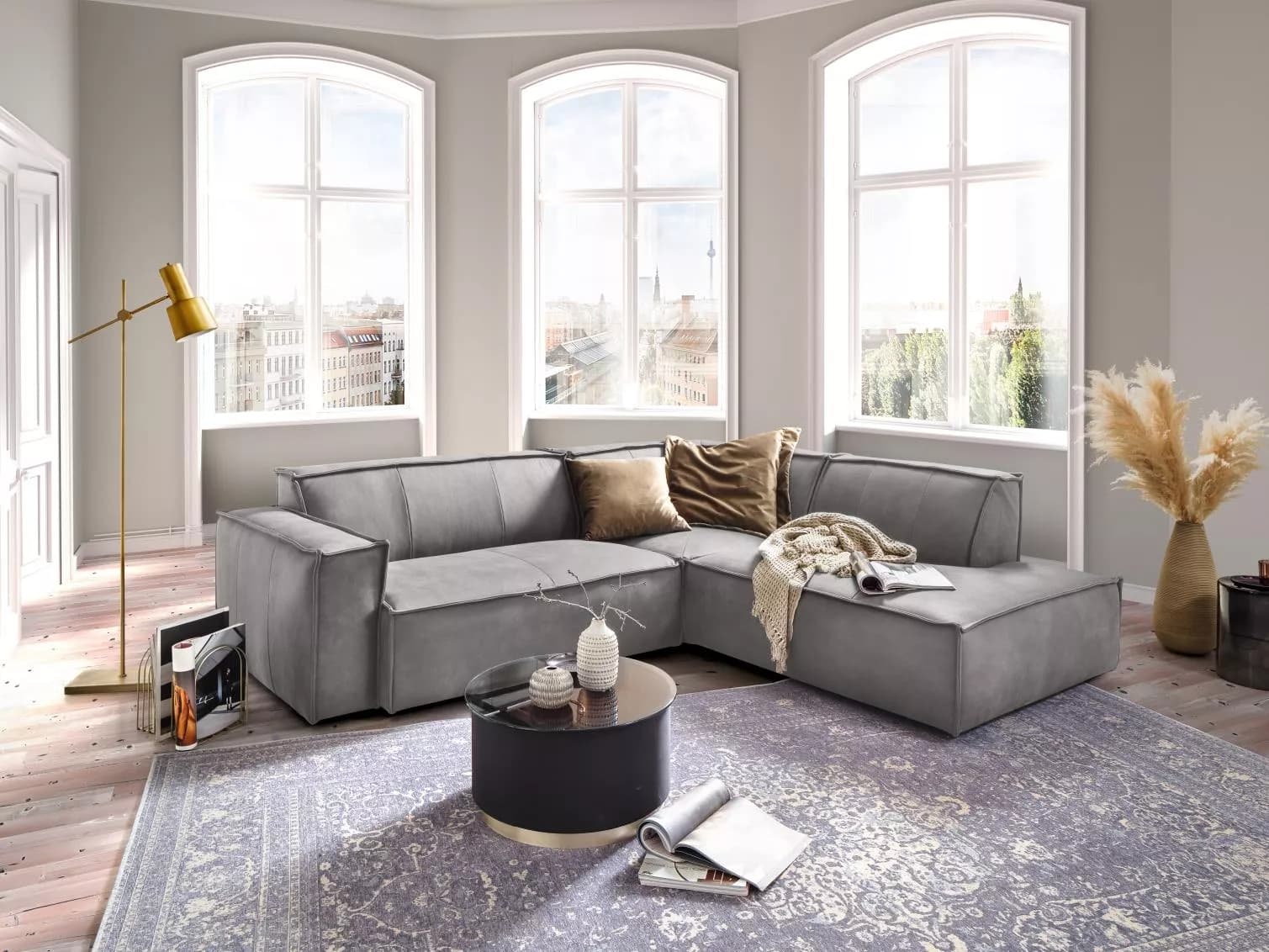 Ecksofa Croviana | Grau