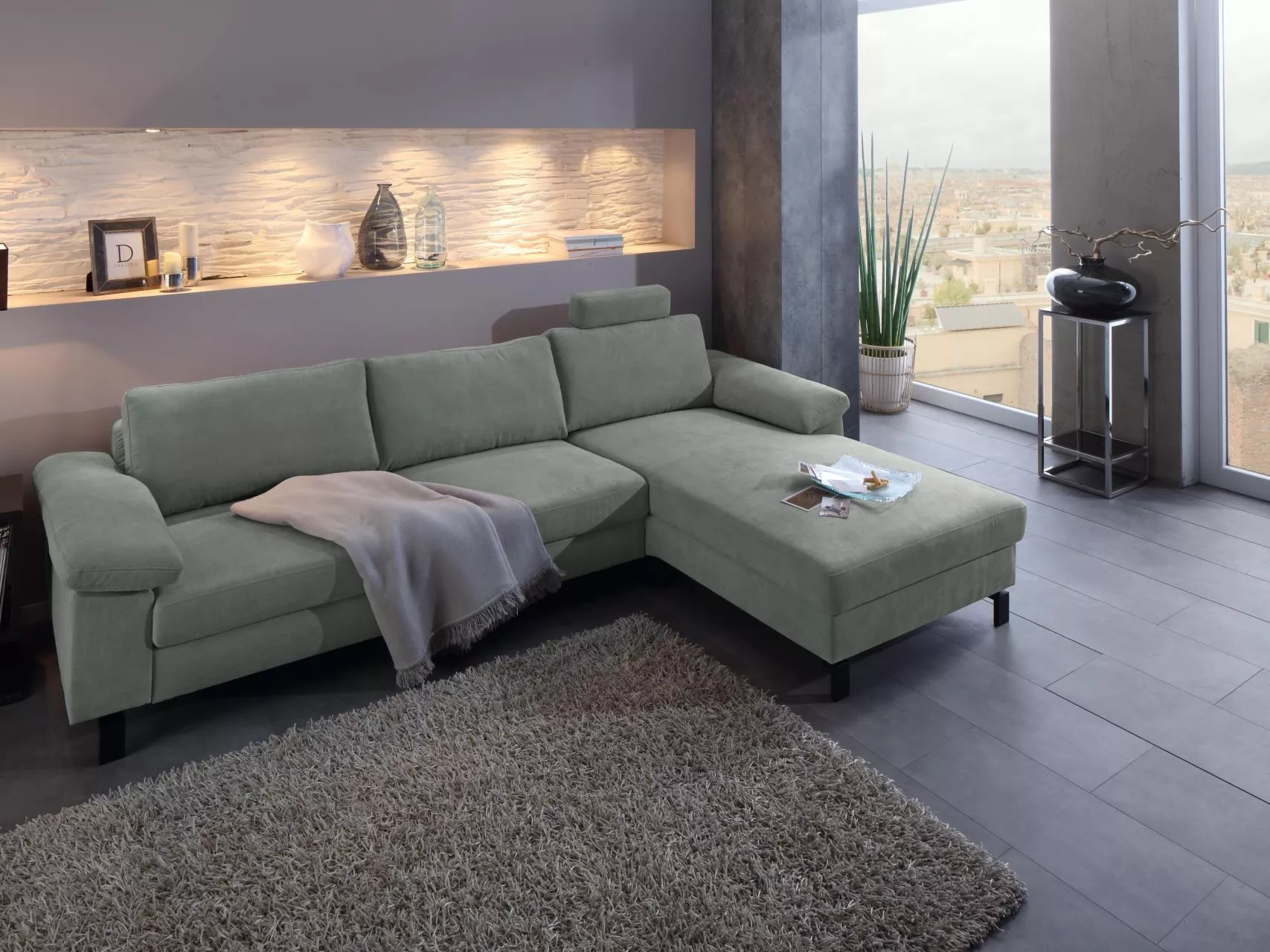 Ecksofa Cabianca V | Grau