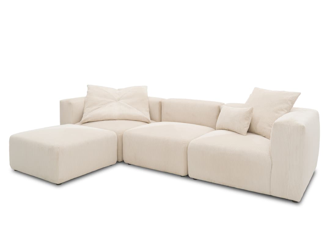 Ecksofa Dorna V | Weiß