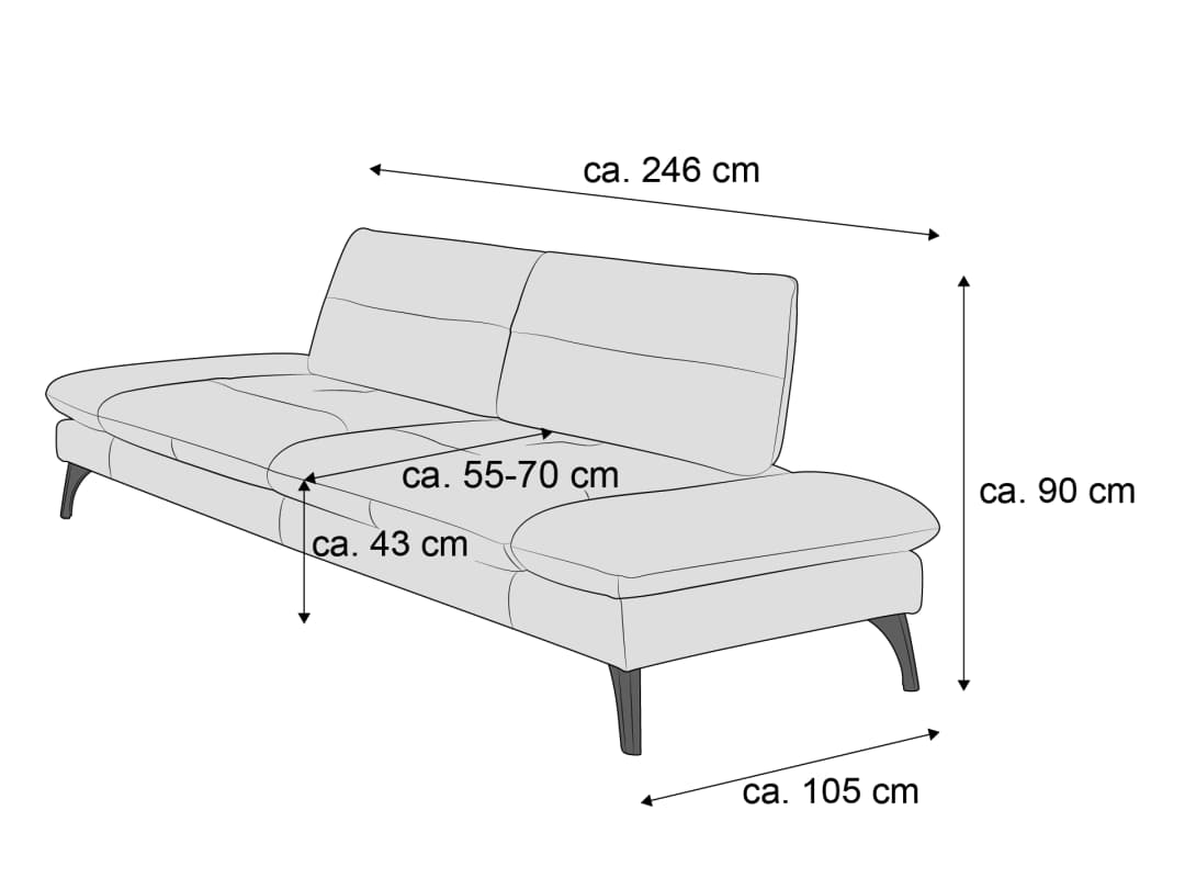 Einzelsofa Penina III | Grau