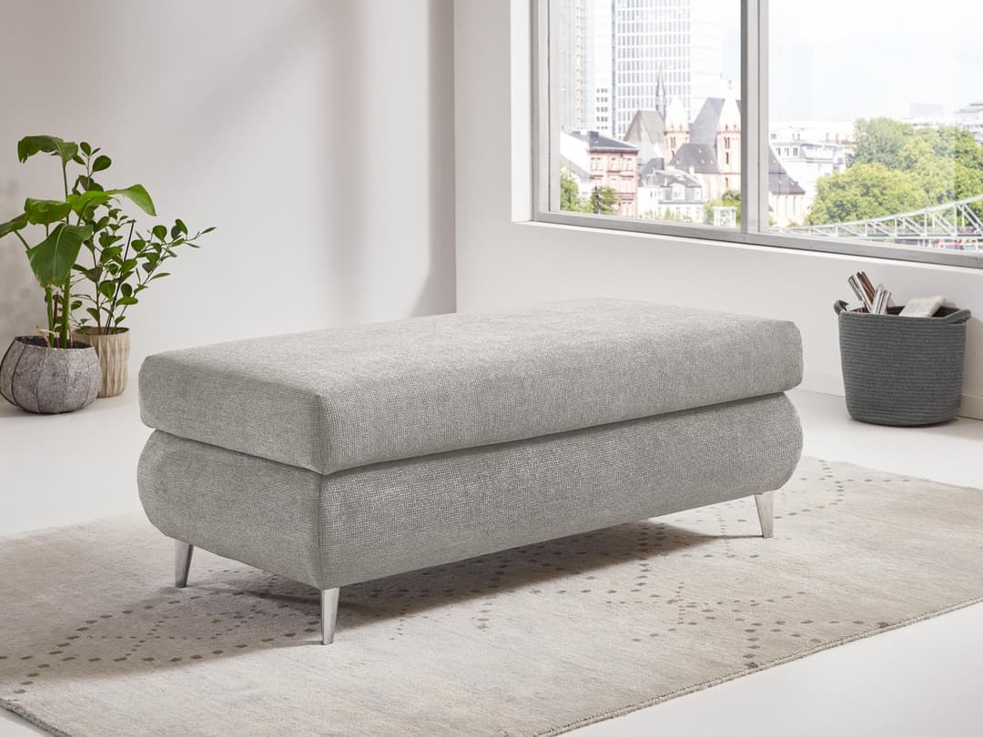 Polsterhocker Monno III | Grau
