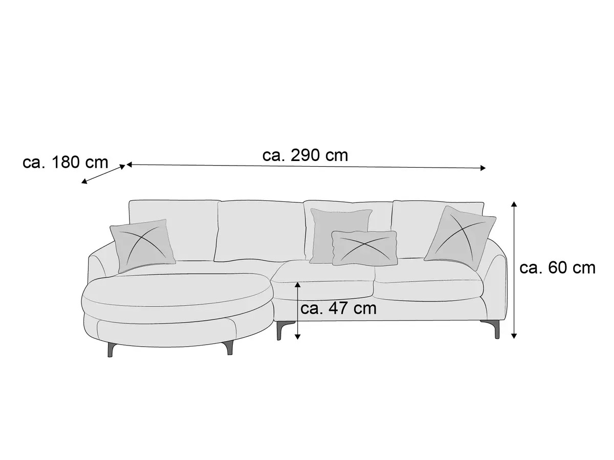Ecksofa Gaio | Türkis
