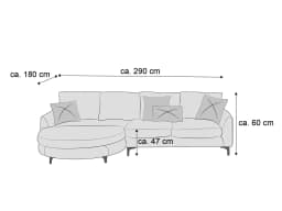 Ecksofa Gaio | Türkis