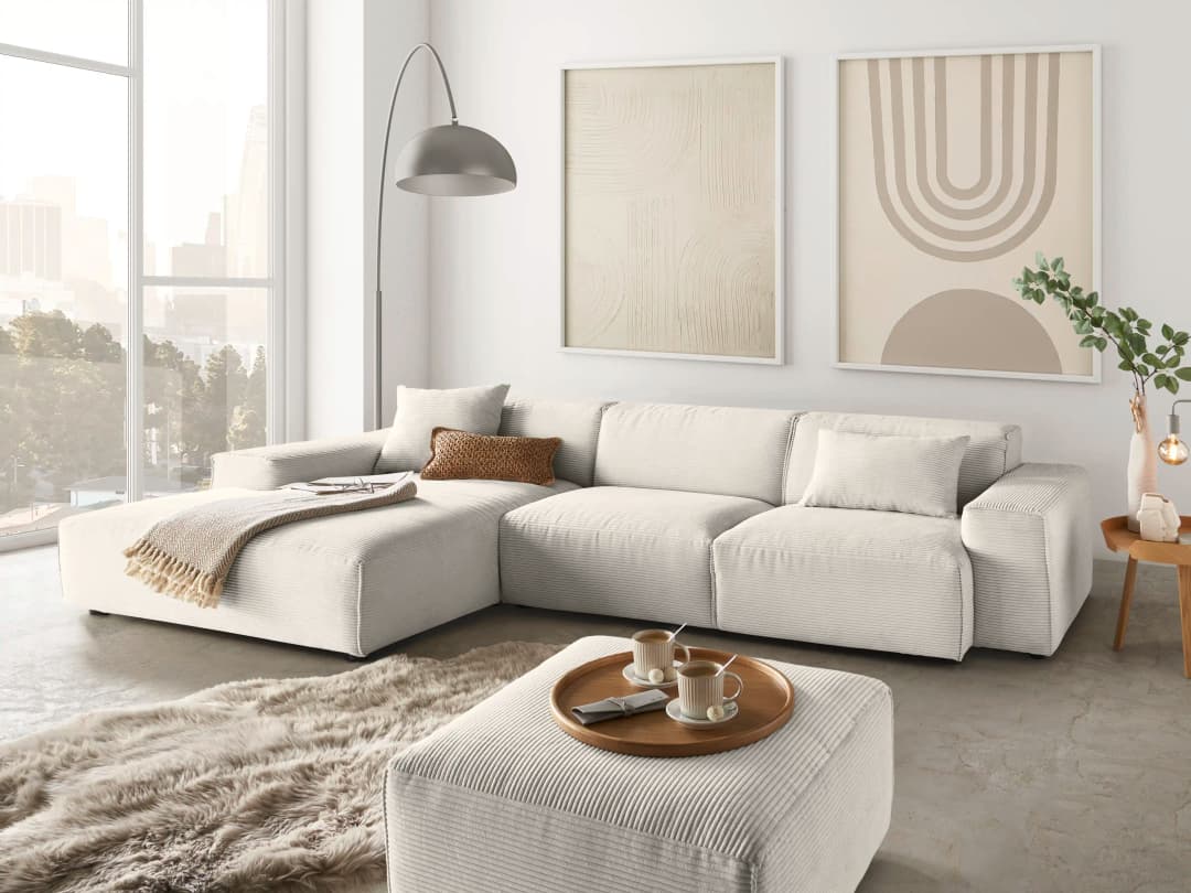 Ecksofa Clifton | Weiß
