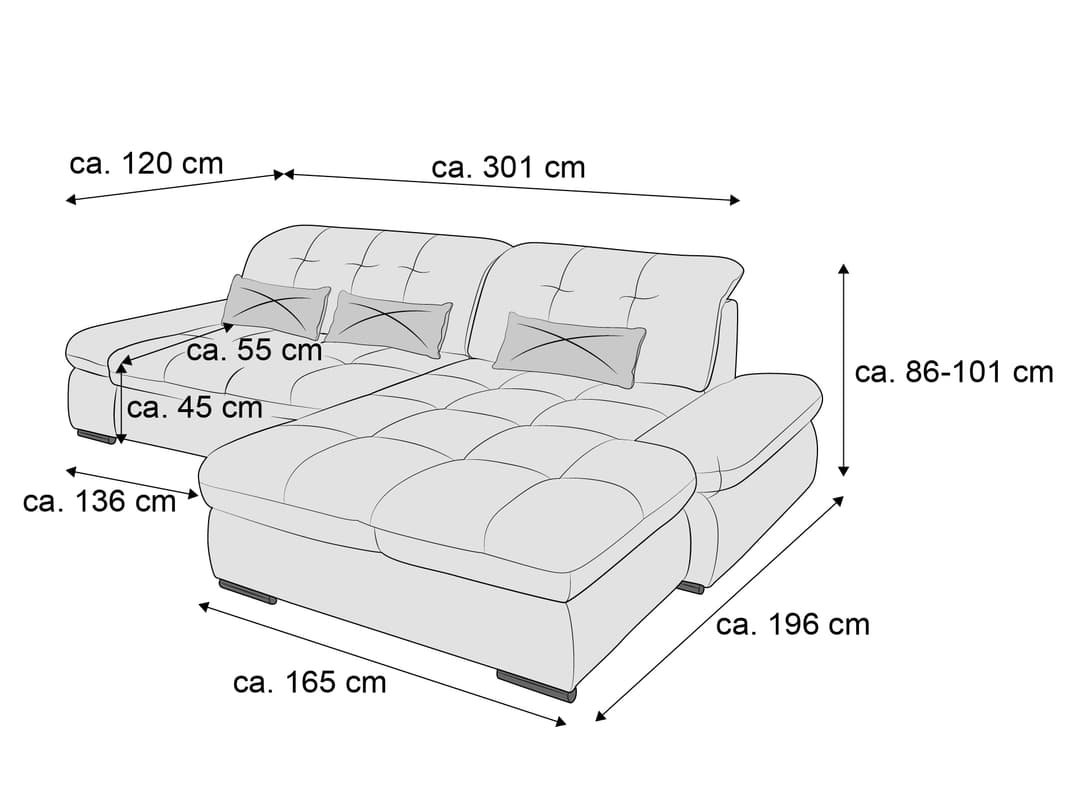 Ecksofa Bryenne | Grün