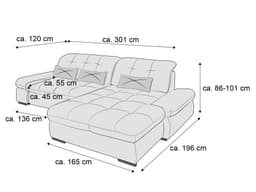 Ecksofa Bryenne | Grün