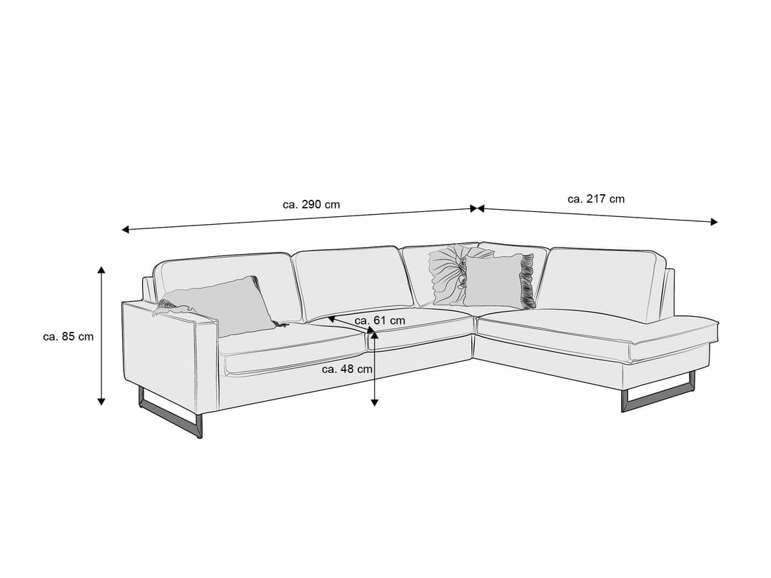 Ecksofa Kellan | Braun