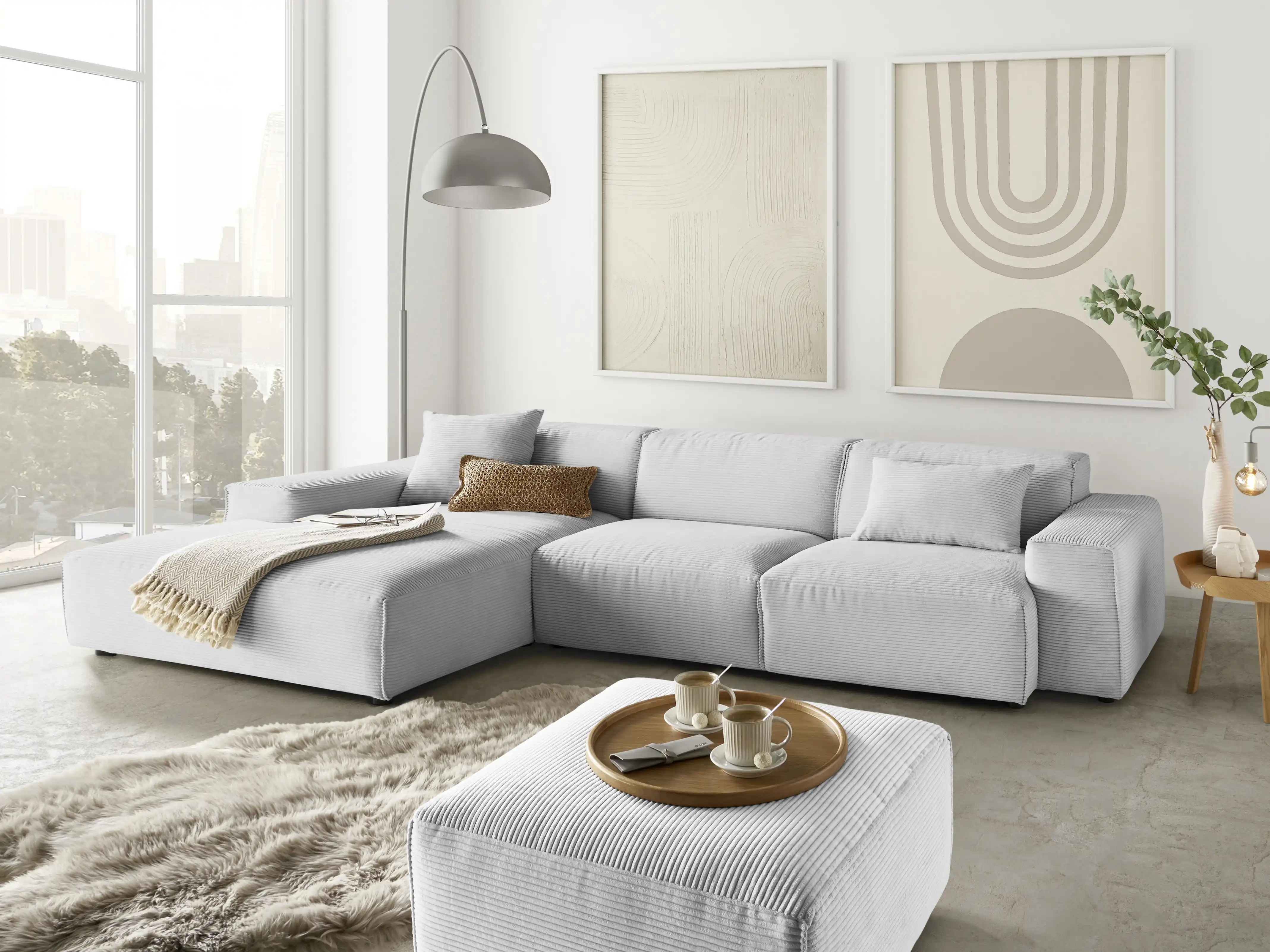 Ecksofa Clifton | Grau