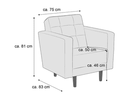 Sessel Menny III | Grau