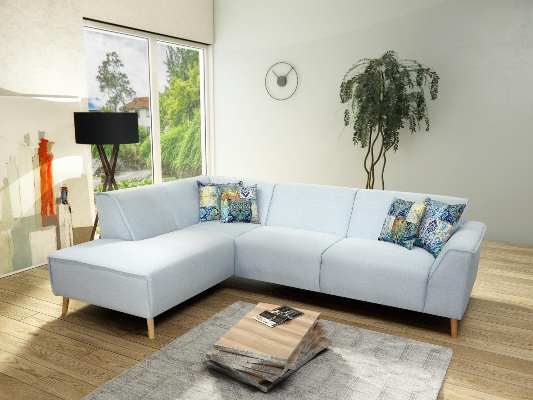 Ecksofa Daro | Blau
