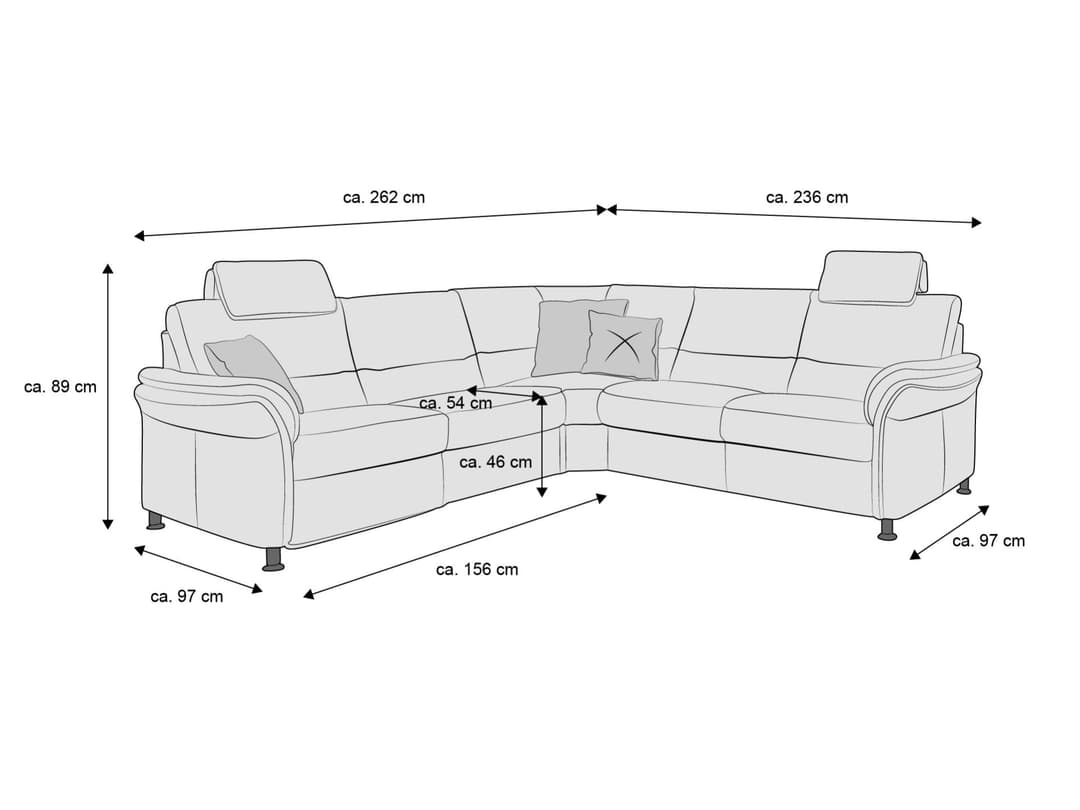 Ecksofa Pontenova III | Rot