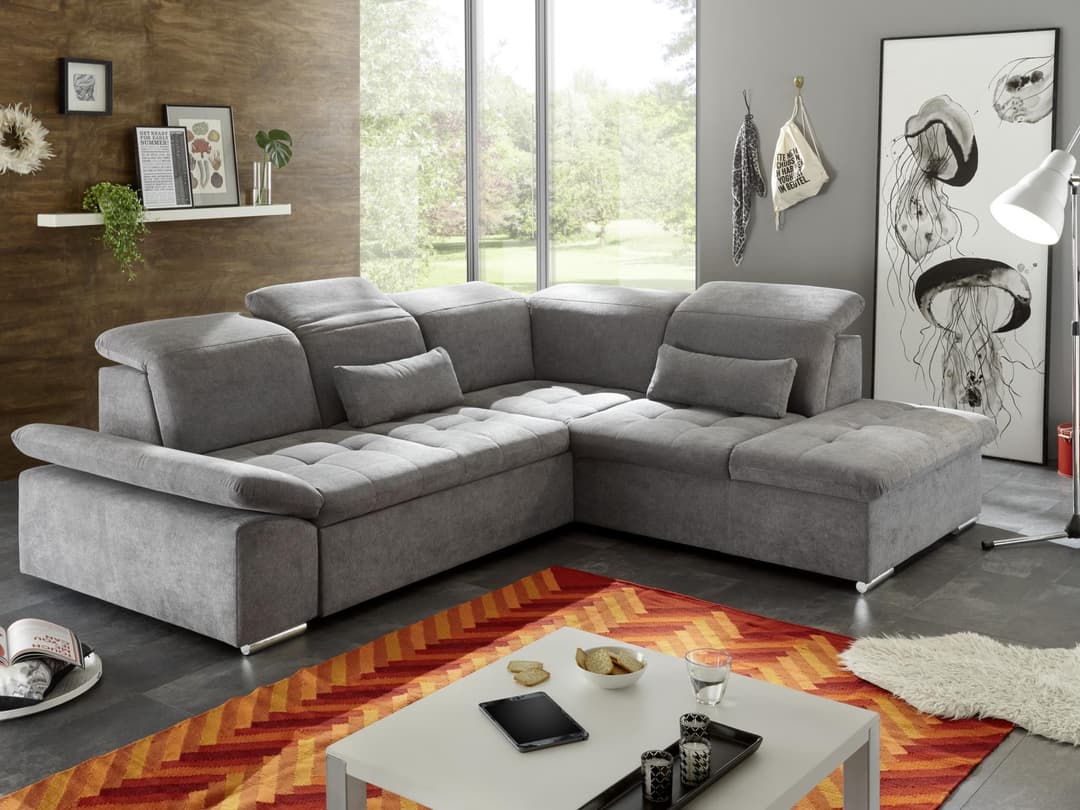 Ecksofa Borgiallo | Grau
