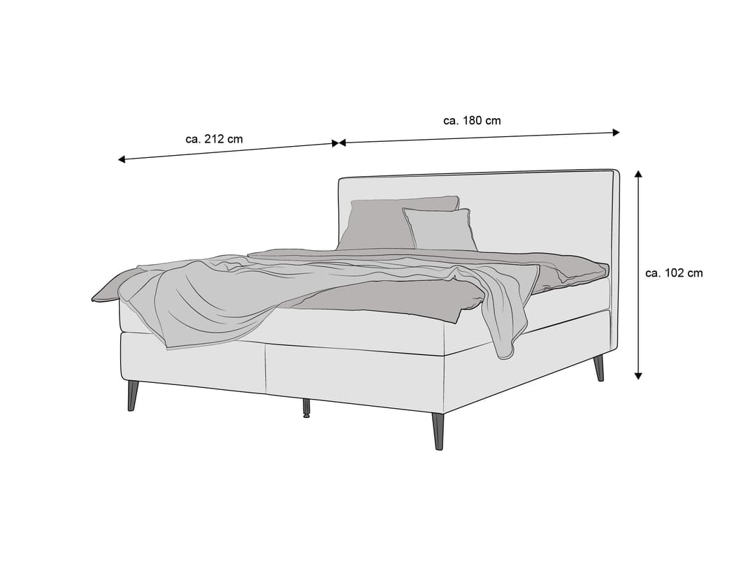 Boxspringbett Krucoli II | Grau