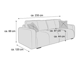 Schlafsofa Bully | Braun