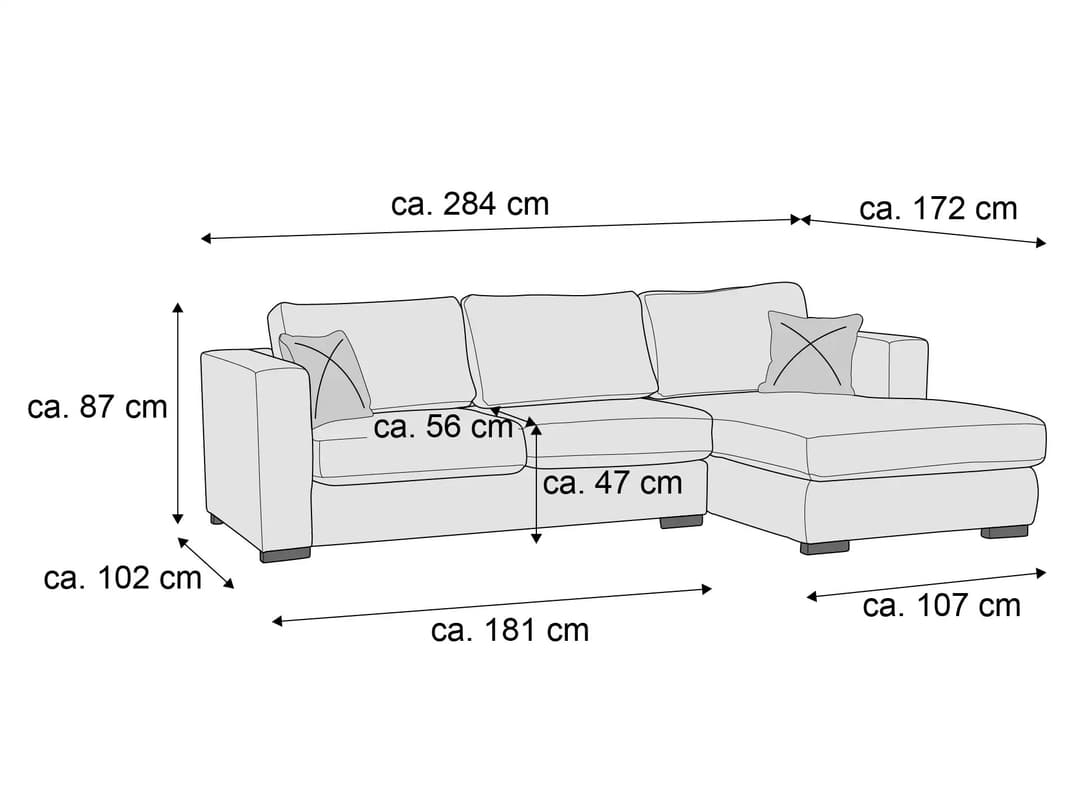 Ecksofa Mindy II | Grau