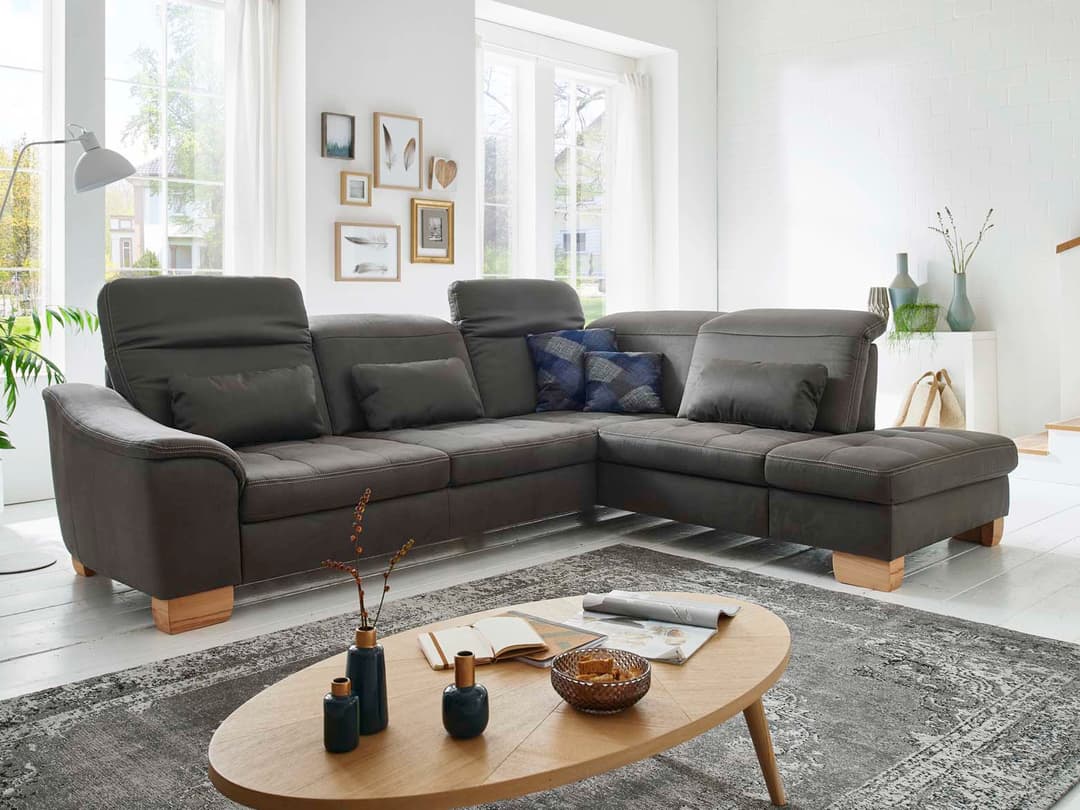 Ecksofa Preggio II | Grau