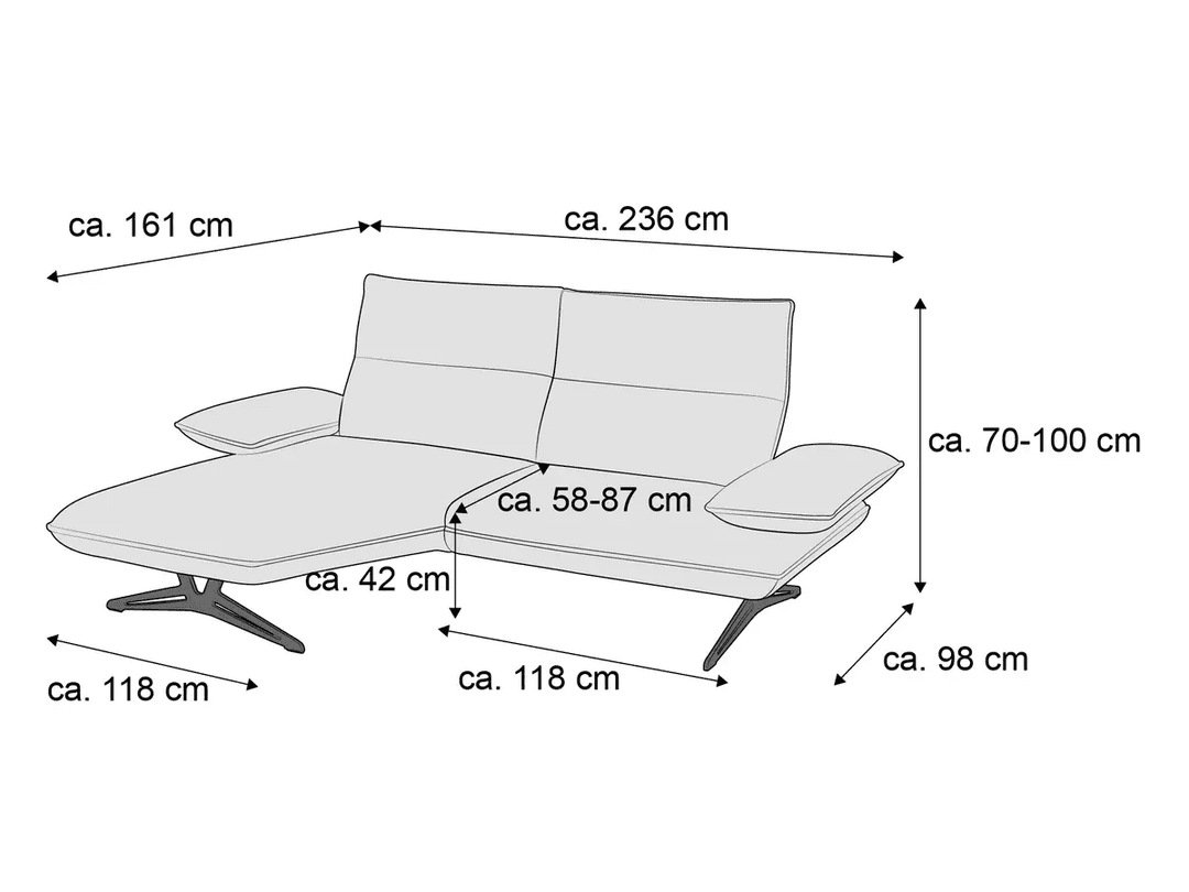 Koinor Ecksofa Caio II | Braun