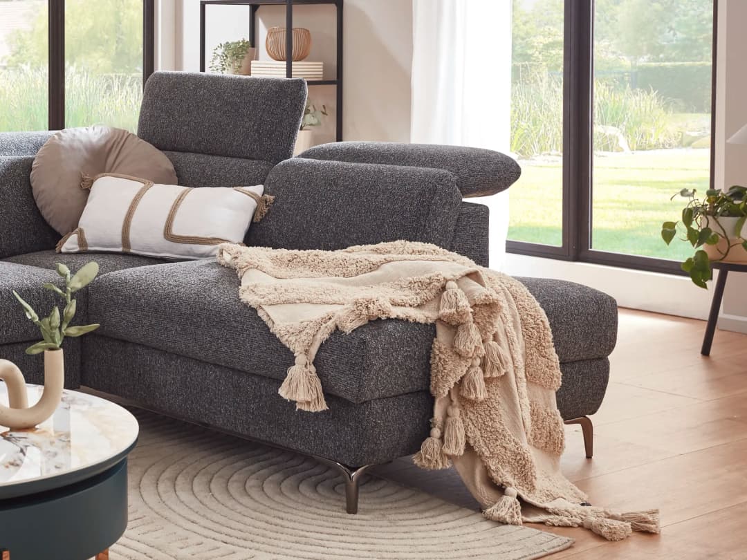Ecksofa Vaila | Grau